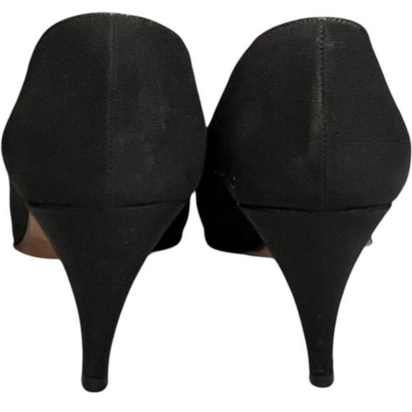 Chanel Black Interlocking CC Logo Nylon Pumps, US7.5,/T37.5 - Picture 7 of 15